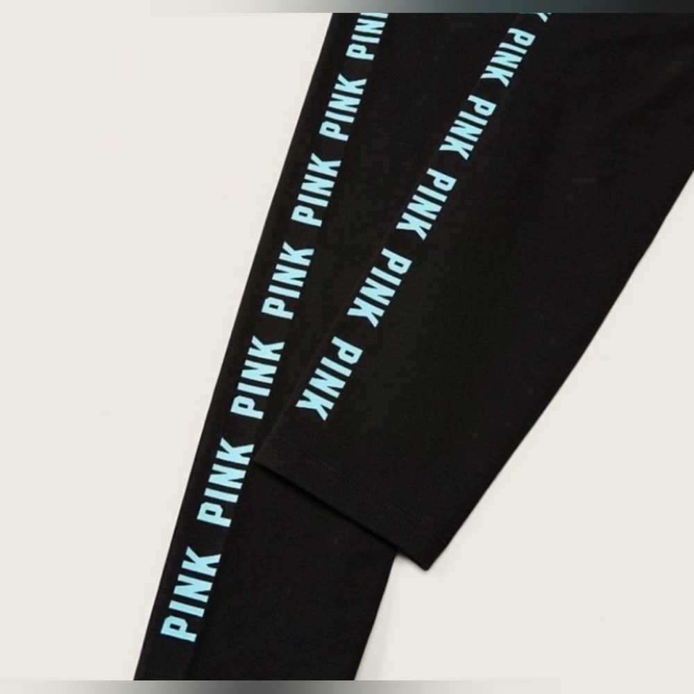 New PINK Victoria's Secret Black Leggings Size L - Picture 8 of 8